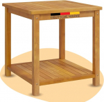 DELUKE&reg; EMMI k&uuml;ljelaud T&auml;ispuidust 45 x 45 x 45 cm kohvilaud Akaatsia k&uuml;ljelaud Diivanist puidust laud V&auml;ljas diivanilaud Aia laud ruudukujuline