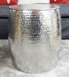 MichaelNoll kaasaegne kohvilaud, elutoa laud, diivanilaud, k&uuml;ljelaud, metall, vasardatud idamaine alumiinium, &uuml;mmargune, h&otilde;bedane, luksus, 47 cm