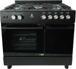 Gasline GAG90GPXFL-B Must gaasipliit koos pudelikapiga Konvektsioon-kanapea 71 liitrit Wok 4,8 kW 90 cm Propaan 50 Mbar