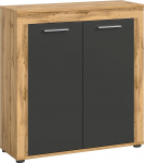 xonox.home Elutuba Jam Highboard High kapp Elutuba kapp K&otilde;rge kapp ees halli Nb. Korpus/liistud Wotan Tamm ca. 80 x 88 x 35 cm