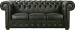 Chesterfield King 3-kohaline nahast diivan n&ouml;&ouml;pk&ouml;itega, puidust raam ja polsterdatud k&auml;etoed, lihtne hooldussohv, Lounge diivan elutuppa, kontorisse, praktikasse, advokaadib&uuml;roosse ja hotelli, roheline