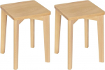 WOLTU BH344ei-2 S&ouml;&ouml;gitooli, t&auml;ispuidust, ristk&uuml;likukujuline puidust tugitooli ilma seljatoeta, istmematerjal, tugitooli k&ouml;&ouml;ki, elutuppa, magamistuppa, kontorisse, naturaalne puidu v&auml;rv, 31 x 44,5 x 31 cm.