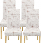 S&ouml;&ouml;gitooli katted, toolikatted s&ouml;&ouml;gitoa jaoks, 4-st komplekt, elastsed s&ouml;&ouml;gitooli katted, s&ouml;&ouml;gitooli katted, k&ouml;&ouml;gitooli kaitsekate, 4-st komplekt, pruun