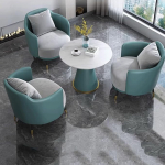 Sofatisch Set, Ergonomische Loungem&ouml;bel f&uuml;r B&uuml;ro- und G&auml;stebereiche, modernes 4-Sitzer-Design f&uuml;r Business-Empfangsr&auml;ume