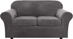 Loveseat Plush Velvet Diivan Cover Set, Stretch Slipcover, 2 padjale, diivanile, elastne alus, diivanikatted (Hall)