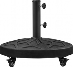 Yaheetech aheetech P&auml;ikesevarju statiiv Aia vihmavarju hoidja Vihmavarju kaal &uuml;mmargune rattaga r&otilde;dude vihmavarju statiiv terrassi/r&otilde;du/aia/ranna vihmavarjupostidele kuni 38/48 mm, 21 kg, must