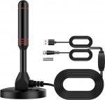 Vecys digitaalne TV-antenn DVB-T2 kaasaskantav TV DTMB antenn siseruumides ja v&auml;ljas koos magnetilise alusega, 5M kaabliga, USB ja TV pistikuga