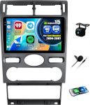 CAMECHO 4+64G Android 15 navigatsiooniautoraadio Ford Mondeo 2004-2007, 9-tolline GPS-raadio WiFi Bluetooth Wireless Carplay Android Car FM RDS peegel Link, HD Incell puuteekraan + tagurduskaamera
