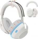 WC ShellZ XM6 - Sony WH-1000XM6 k&otilde;rvaklappidega &uuml;hilduv silikoonist k&otilde;rvaklappide ja peapaela &uuml;mbris Wicked Cushions | Premium Silicone | Platinum Silver