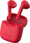 Defunc True Lite Red - juhtmevabad Bluetooth 5.3 Hi-Fi stereoheli k&otilde;rvaklapid, puutetundlik juhtimine, integreeritud mikrofonid, 20 tundi m&auml;nguaega, USB-C laadimine, iOS ja Android telefonile