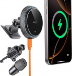 A2C QI2 15 W auto mobiiltelefoni hoidik koos laadimisfunktsiooniga 2 in 1 Mag-Safe auto hoidik koos laadimisfunktsiooniga 360&deg; Magsafe laadija auto iPhone 16 Pro Max 16-12 seeria Mag Safe Case nutitelefonile