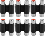 6 x Cinch-Buchse auf Buchse, Doppel-Cinch-Adapterkabel, Verl&auml;ngerungsstecker, Doppelkupplung f&uuml;r Verst&auml;rker, Mischpult, Subwoofer, Audio-Video-Zubeh&ouml;r, Teile