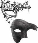 OIDEA must mask paaridele: Vintage Rhinestones Metal One Eyed Half Face Masks Halloween Veneetsia Cosplay kost&uuml;&uuml;m Ball Party Mask