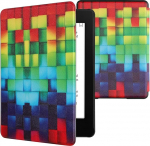 kwmobile Klapph&uuml;lle kompatibel mit Amazon Kindle Paperwhite 11. Generation 2021 H&uuml;lle - Flipcase f&uuml;r Kindle Paperwhite H&uuml;lle mit Magnetverschluss - Regenbogen W&uuml;rfel