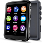 64GB MP3 m&auml;ngija Bluetooth 5.3, 2.4" puuteekraaniga, FM raadio, helisalvestus, Hi-Fi heli, e-raamatu funktsioon, m&auml;lu laiendamine kuni 512GB + hall &uuml;mbris