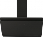 Candy CDG9CBP8B Dekoratiivne Dunstabzugshaube, 90 cm, 4 Leistungsstufen, 611 M3/H, Touch-Steuerung, Anti-Fett-Aluminiumfilter und Kohlefilter, LED-Beleuchtung, 62 dB, Schwarz