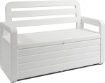 Toomax Foreverspring 270-liitrine plastikust kirst koos istmega 2 inimesele, puit, valge, m&otilde;&otilde;tmed: 132,5 x 58 x 89 cm