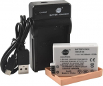 DSTE LP-E8 Li-ion aku ja Micro USB laadija &uuml;hildub Canon EOS 550D 600D 650D 700D Kiss X4 Kiss X5 Kiss X6i X7i Rebel T2i T3i T4i T5i digikaameraga