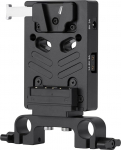 Nitze V Mount Battery Adapter Plate, V-Mount Battery Adapter Plate with 15 mm Rod Clamp, Two 14.8 V/3 A D Tappings and an 8V/3A DC and a PD 3.0 USB-C Output - N21-D7