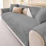 Diivanikate, 70 x 180 cm, diivanikaitse, libisemisvastane diivanikate 1-4 istekohale, pehme diivanikate, puhas kate U-kujulisele, L-kujulisele, sektsioondiivanile, nurgadiivanipadi talveks (helehall)
