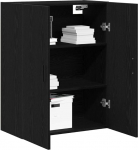 vidaXL seinakapp must tammeefekt 69,5 x 34 x 90 cm, elutuba, ristk&uuml;likukujuline seinakapp koju, mitmek&uuml;lgne hoiulahendus, kaasaegne disain, ruumi optimeerimine