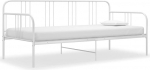 Tidyard diivanvoodi, p&auml;evavoodi, metallvoodi, &uuml;heinimesevoodi, k&uuml;lalisvoodi, diivanvoodi, valge metall, 90 x 200 cm