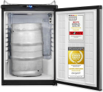 Exquisit BK160-HE-300G inox &otilde;llejahuti 163 liitrit kraanikaussi ja riiulitega vahetatav uksesangaga 89 cm k&otilde;rgus 42 dB n&auml;idik
