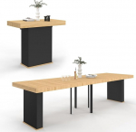 IDMarket - Pikendatav konsoollaud Eden 14 Inimesed 300 cm Puit ja must