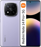 XIAOMI Redmi Note 14 Pro+ 5G nutitelefon, 8+256GB, lilla, kaamera IA Pro-Grade 200MP, IP68, 120W HyperCharge, IA funktsioonid, NFC (koos laadijaga)