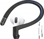 Adhiper Silikoonist k&otilde;rvaklapid AirPods Pro 3 & 2 k&otilde;rvaklappidele [Memory Titanium Alloy], pehme mugav sobivus, Anti-Lost Sport k&otilde;rvaklapid AirPods 4 k&otilde;rvaklappidele koos kaelarihmaga + puhastuspliiats (must)