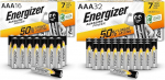 Energizer leelispatareid AAA (48 tk) - suure j&otilde;udlusega patareid 1,5 V - patareid koju ja kontorisse - 100% plastikuvaba pakend - 7 aastat s&auml;ilivusaega [eksklusiivne Amazon]