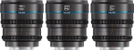SIRUI Night Walker Cine Lens with Manual Focus Set, 24 mm, 35 mm, 55 mm, T1.2 Lens with Large Aperture and S35 Frame Prime Lens for M4/3 Mount for BMPCC4K, GH5II, GH6, Z Cam (MS-3SMG, Grey)