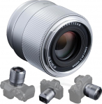 TTArtisan AF 56 mm F1.8 XF Lens for X Mount Autofocus APS-C Frame Cameras X-A1 X-A10 X-M1 X-T1 X-T10 X-T100 X-PR01 X-PR03 X-E1 X-E2S XS10 X-H1 X-H2S and More (Silver)