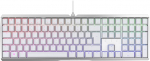 CHERRY MX Board 3.0 S juhtmega m&auml;nguklaviatuur RGB valgustusega, Saksa paigutus (QWERTZ), MX RED l&uuml;litid, valge