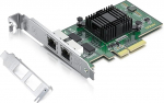 HiFiber 1.25G Ethernet v&otilde;rgukaart, Dual RJ45 NIC, 1.25GbE CNA, funktsionaalselt &uuml;hilduv I350-T2, Intel I350 kiibiga, toetab Windows Server/Linux/VMware (ei toeta X11, MAC)