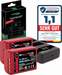 Baxxtar MaxProtect 2 x BLX-1 kaamera aku (2400 mAh NTC andur ja kaitsekott) koos laadijaga PD-Performance USB-C (1500 mA) &Uuml;hildub Olympus OM-1 OM-3 OM1 OM3 BLX1 BL-X1 BL X1 BLX 1-ga
