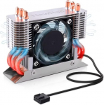 M.2 2280 SSD Cooler Heatsink 40 mm PWM ventilaatoriga, vask soojatorud ja termopadi, SSD Cooler M.2 2280 NVMe ja SATA SSD-le
