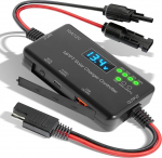 12V 10A MPPT Solarladeregler, mit USB-C & USB-Ausgang zum Aufladen des Telefons, LCD-Display, kompatibel mit Gel/AGM/LiFePO4 Akku und Solarpanel, Multi-Schutz sicheres Laden