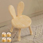 QHENS puidust lastetool j&auml;nesek&otilde;rvadega, armas lastetool v&auml;ikelastele vanuses 1-8 aastat, libisemisvastased silikoonjalad (47 cm x 30 cm, 70 kg kandev&otilde;ime), lastetoa, pere laua ja perekonna jaoks.