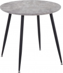 GOLDFAN V&auml;ike &uuml;mmargune s&ouml;&ouml;gilaud, 80 cm, t&ouml;&ouml;stuslik stiil, puidust k&ouml;&ouml;gilaud, hall, tugevate metalljalgadega, kaasaegne s&ouml;&ouml;gilaud 2-4 inimesele (112-hall, 80 x 80 cm)