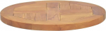 vidaXL Teak Solid Table Top, Solid Wood Top, Wooden Top, Replacement Table Top, Wood Top for Dining Table, Dining Room Table, Round, 2.5 cm, 40 cm