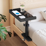 Wealone voodipoolne riiul reguleeritava k&otilde;rgusega bambusest voodipoolne laud magamistoas College Dormi &ouml;&ouml;kapilett s&ouml;&ouml;gi-/lugemis-t&ouml;&ouml;laua jaoks