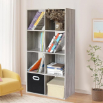 PACHIRA 8-kohaline raamaturiiul, 36 mm puidust materjalist valmistatud kuubikriiul elutuppa, vabalt seisev raamaturiiul, arhiiviriiul, astmeline riiul, kontoririiul, avatud riiul riiete hoidmiseks