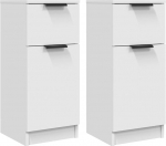 ULUYYUC Sideboard Vintage Buffet kabinet k&ouml;&ouml;gikapp elutoa kabinetid - Sideboards Pack of 2 White 30 x 30 x 70 cm puidust materjalist elutoa s&ouml;&ouml;gituba k&ouml;&ouml;k magamistuba