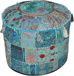 India Pouf Stool Vintage Patchwork kaunistatud Patchwork elutuba Ottomani kate, 46 X 33 Cm poolt Online By Bazar