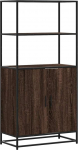 vidaXL Highboard Brown Oak Look 68 x 35 x 139 cm puidust materjalist metallist k&uuml;lgkapp Slim Storage Cabinet K&otilde;rge kapp K&otilde;rge kapp K&otilde;rge kapp K&otilde;rge kapp