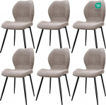 JIJIAN s&ouml;&ouml;gitoa toolid, 6 tooli, s&ouml;&ouml;gitoolid, k&ouml;&ouml;gitoolid, elutoa s&ouml;&ouml;gitoolid, polsterdatud toolid, ergonoomiliselt disainitud linased toolid s&ouml;&ouml;gituppa, k&ouml;&ouml;ki, magamistuppa, vastuv&otilde;tule, pruunid toolid