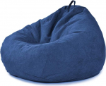 ZZX Bean Bag Cover, Premium Giant Bean Bag Cover, v&auml;limine kate, ideaalne teismelistele ja t&auml;iskasvanutele, ilma t&auml;idiseta, tumesinine, L