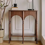 PQXQZ Konsole aus Massivholz Moderner Beistelltisch f&uuml;r Wohnzimmer Oder Flur Schmale Beistelltische f&uuml;r das Sofa(Black)