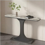 Moderner, schmaler Konsolentisch f&uuml;r den Eingangsbereich - 31,4 Zoll, stilvoller Akzenttisch f&uuml;r Wohnzimmer und Foyer, Elegantes schwarzes Finish, platzsparendes Design (100 x 30 x 80 cm)